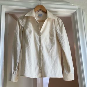 Baserange shirt in raw silk natural color